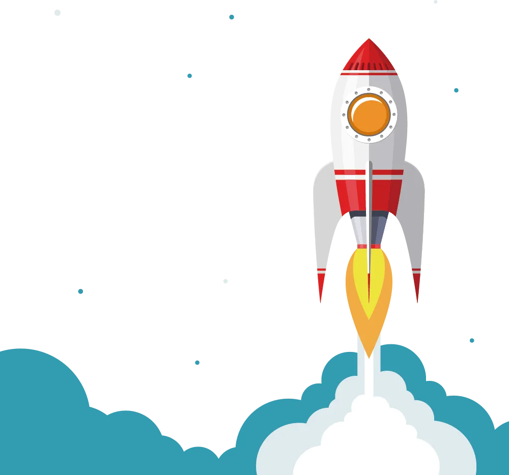 Fusée qui décolle symbolisant l’optimisation SEO et la croissance de votre visibilité