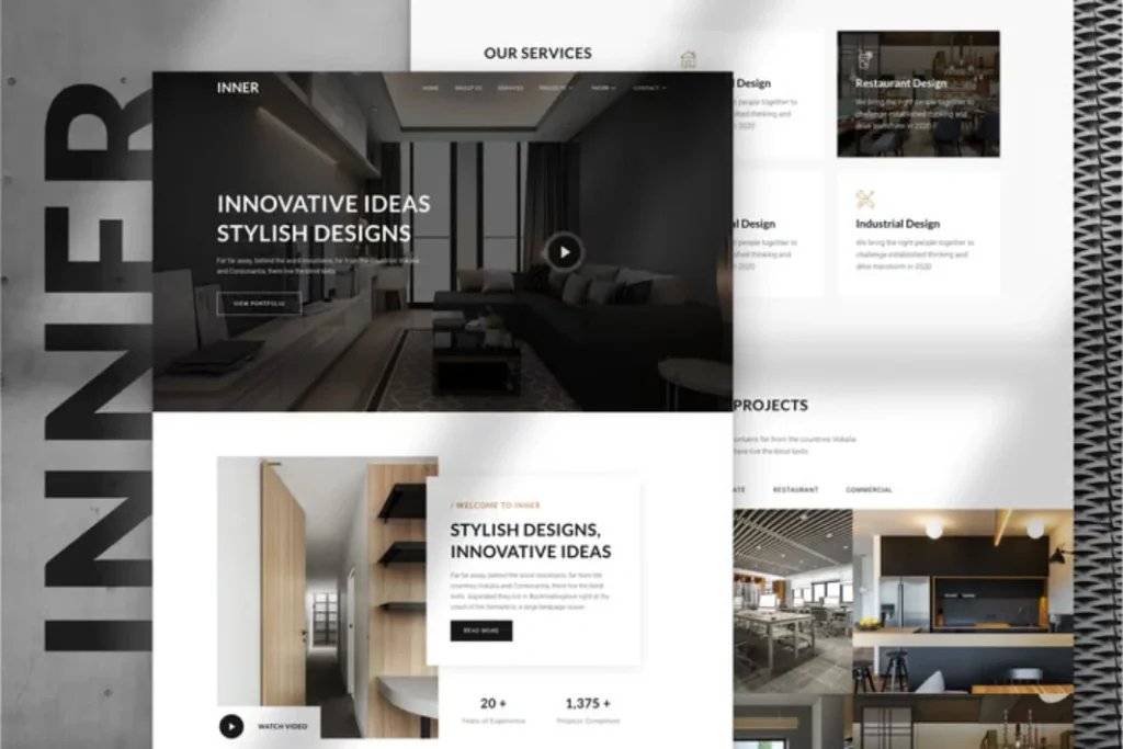 Exemple de site web Design & Immobilier - modèle 39