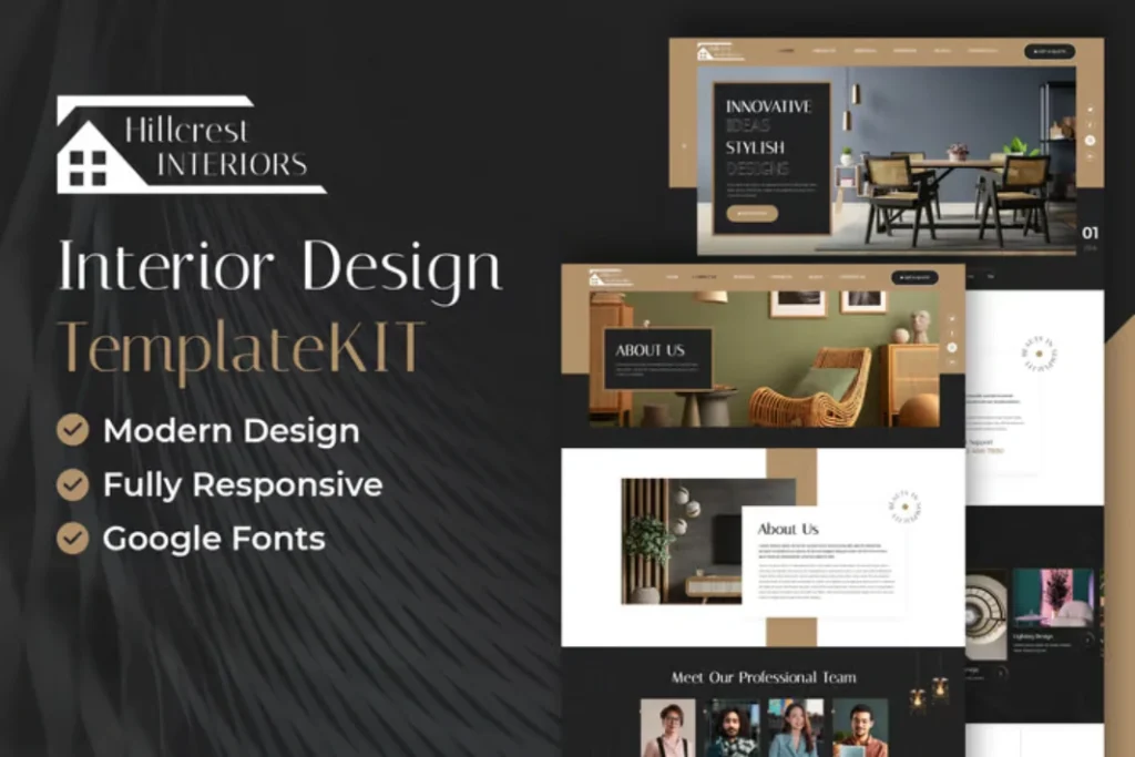 Exemple de site web Design & Immobilier - modèle 37