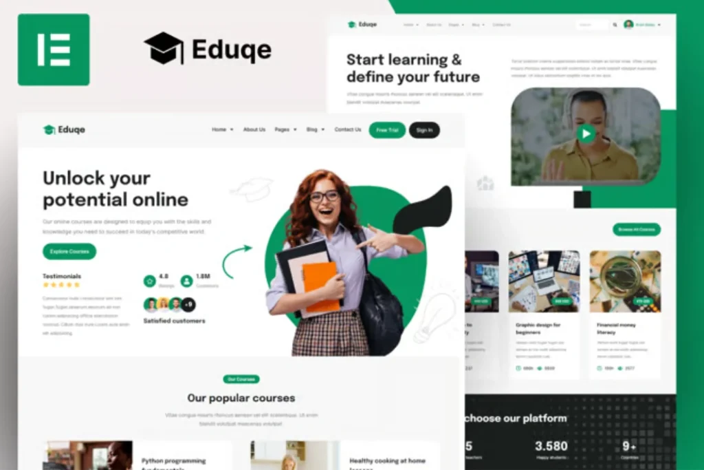 Exemple de site web Éducation et université - modèle 3 par Alpha Digital