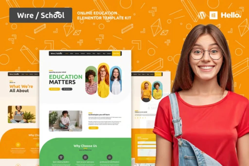 Exemple de site web Éducation et université - modèle 1 par Alpha Digital