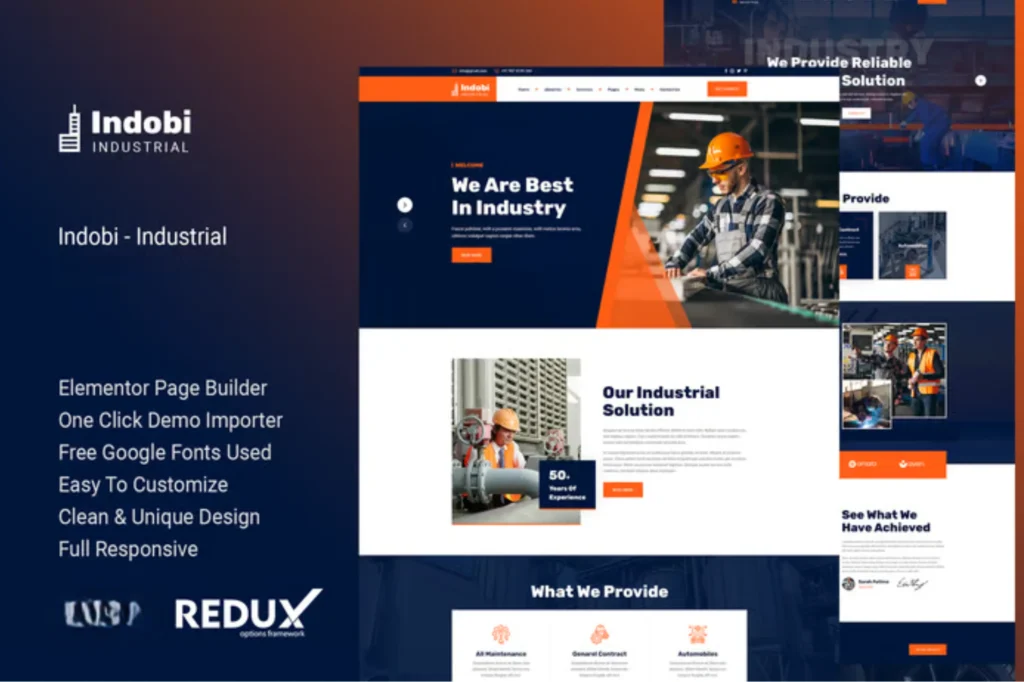 Exemple de site web Construction & Industrie - modèle 18
