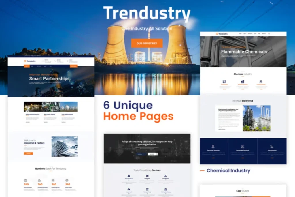 Exemple de site web Construction et industrie - modèle 2 par Alpha Digital