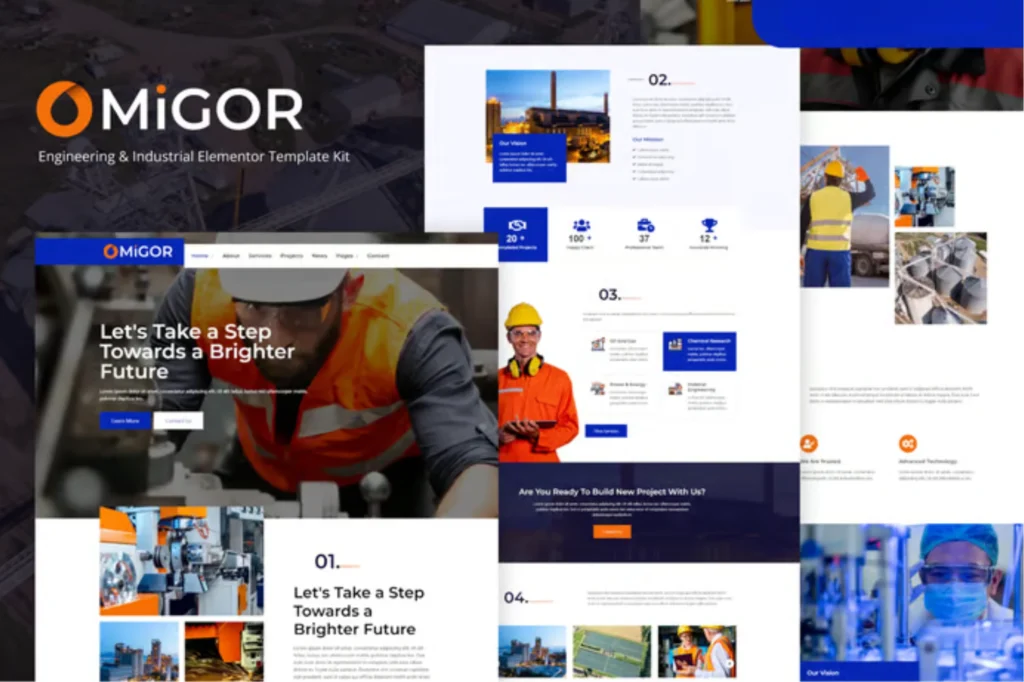Exemple de site web Construction & Industrie - modèle 17