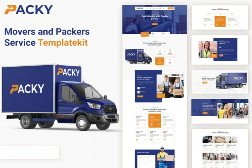 Exemple de site web Logistique & Transport - modèle 11