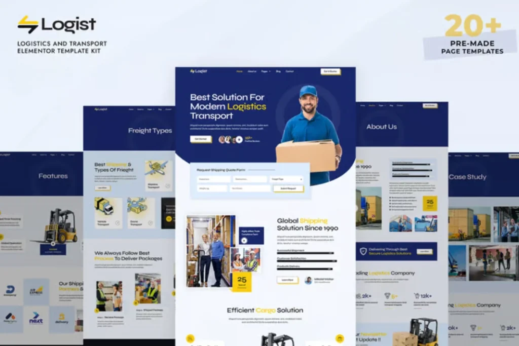 Exemple de site web Logistique et transport - modèle 2 par Alpha Digital