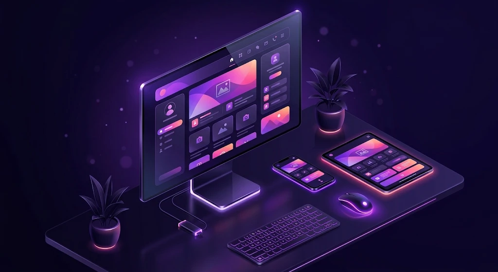 Poste de travail avec site web responsive : création de site web à Casablanca